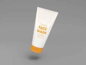 Mockup-of-a-upside-down-conditioner-white-bottle-on-light-background
