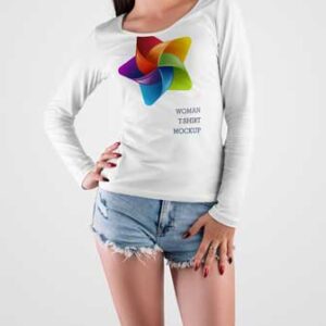 Girl-white-top-view-with-logo-mockup