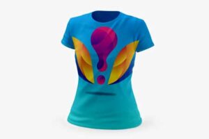 Mock-up-of-woman-t-shirt-with-logo