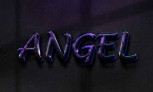 3d-editable-text-effect-style-ANGEL-dark-background