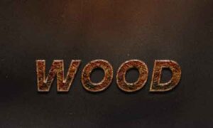 3d-editable-text-effect-style-wood-dark-background