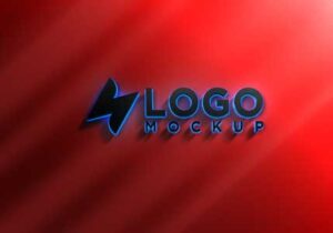 black-blue-light-effects-logo-mockup