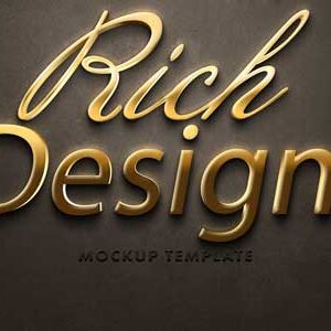 Rich-Gold-Design-Text-effect-on-dark-background