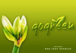 natural-Leaf-text-effect-on-floral-background