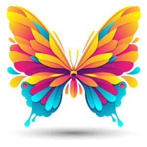 multicolor-Butterfly-Logo-of-a-company