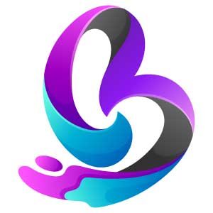 Letter-b-3d-logo-design-template-colorful-vector