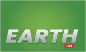 live-from-earth-on-abstract-green-background