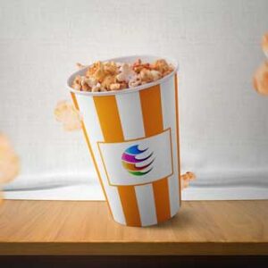 mock up popcorn free tilted glass