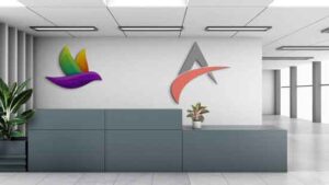 mock-up-3d-logo-reception-counter-wall-modern-building