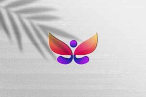 simple-realistic-paper-pressed-logo-mock-up-with-plant-shadow-overlay