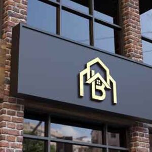 3d-gold-logo-mock-up-facade-sign