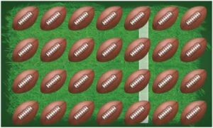 several-ball-on-abstract-green-field