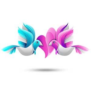 flying-bird-couple-logo