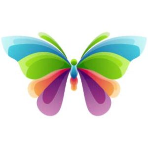 logo-illustration-butterfly-gradient-colorful-style