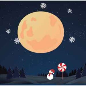 big-and-small-snowman-in-the-moon-night-during-Christmas