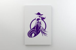 female-portrait-canvas-mock-up-hanging-on-wall-front-view
