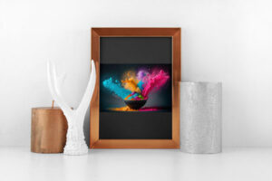 gold-frame-mock-up-with-candle-stand