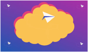 flying-paper-planes-with-cloud-on-abstract-background