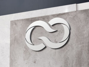 3d-wall-infinity-letter-logo-mock-up