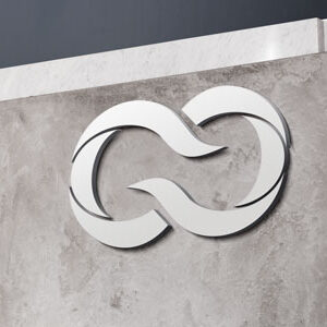 3d-wall-infinity-letter-logo-mock-up