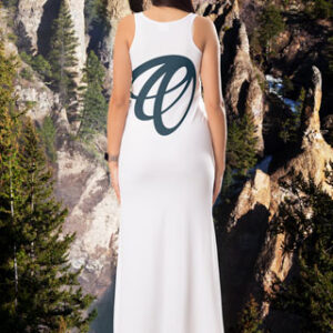 standing-backside-of-woman-wear-long-dress-in-waterfall