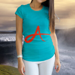 woman-wear-t-shirt-and-trouser-on-waterfall