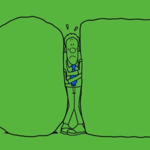 draw-standing-young-man-trapped-between-rock-and-hard-place