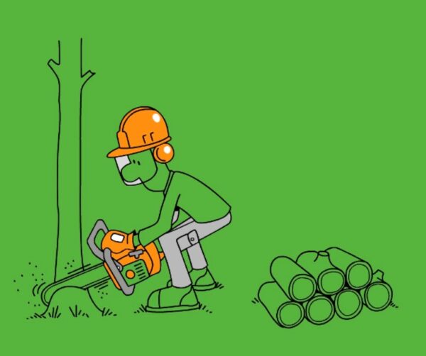 draw-worker-cutting-tree-with-machine