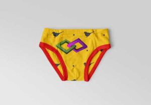 Mockup of kid underwear