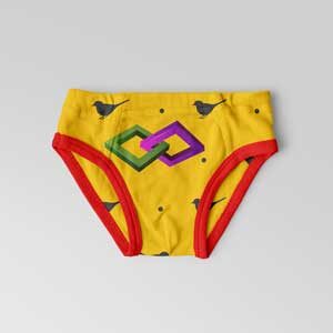 Mockup of kid underwear
