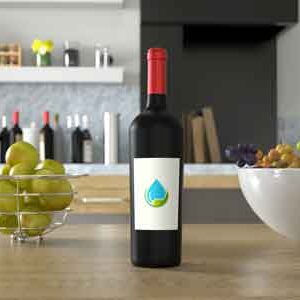 Wine Bottle mockup in the kitchen