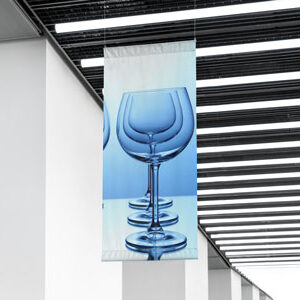 upside down flag mockup from roof