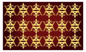 several crown, up down direction placed on abstract maroon background