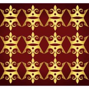 several crown, up down direction placed on abstract maroon background