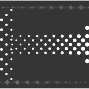 White dot make both side arrow on black background
