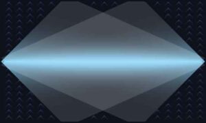 Art design in straight line of light on black background