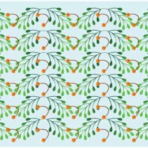 different colour of leave in line on green background