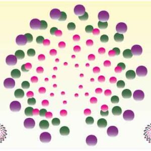 Multicolour ball in round shape on light background