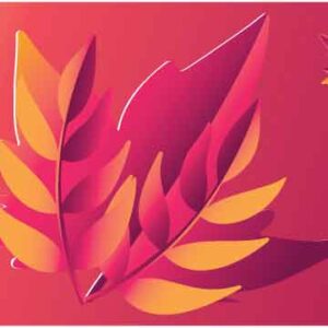 Leaf make specific design on abstract background