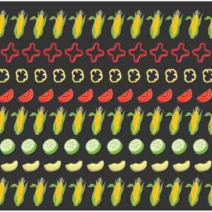 Different fruit and vegetable arrange on dark surface