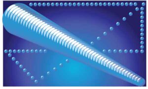 Abstract share of several circle on blue surface