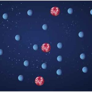 Planet in solar system near sun on blue background