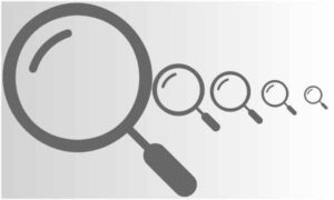 Lens viewer place in descending order on abstract background