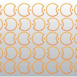 Several circle with small triangle make line