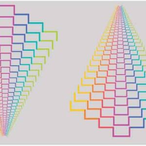 Multicolour arrow up and down direction