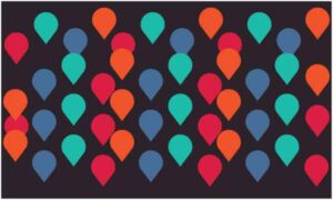 Several colour balloon flying in the night