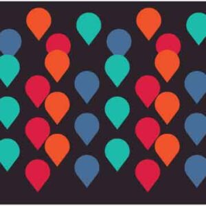 Several colour balloon flying in the night