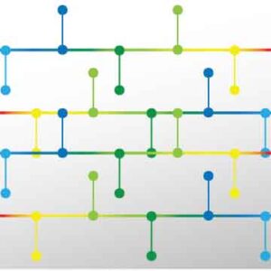 Several joint in different colour with small circle make specific design