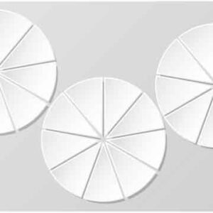 Several cut in three circular white paper make artwork