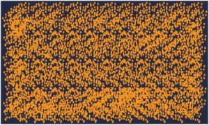 Yellow dot on black background make a texture artwork